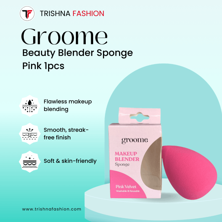 Groome Beauty Blender Sponge – Pink (1pc)