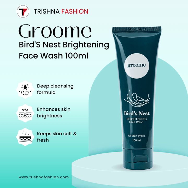 Groome Bird’s Nest Brightening Face Wash – 100ml