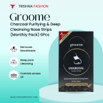 Groome Charcoal Purifying & Deep Cleansing Nose Strips (Monthly Pack) – 6pcs