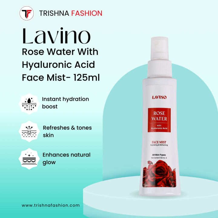 Lavino Rose Water With Hyaluronic Acid Face Mist – 125ml