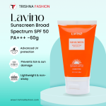 Lavino Sunscreen Broad Spectrum SPF 50 PA+++ – 60g