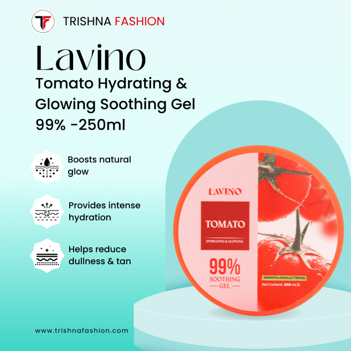 Lavino Tomato Hydrating & Glowing Soothing Gel 99% – 250ml