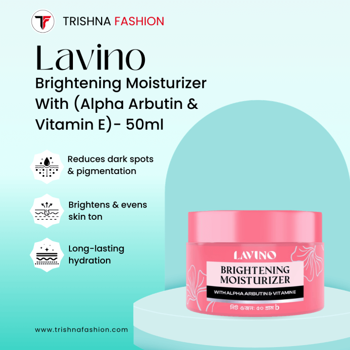 Lavino Brightening Moisturizer With Alpha Arbutin & Vitamin E – 50ml