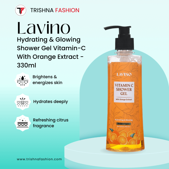 Lavino Hydrating & Glowing Shower Gel Vitamin-C With Orange Extract – 330ml