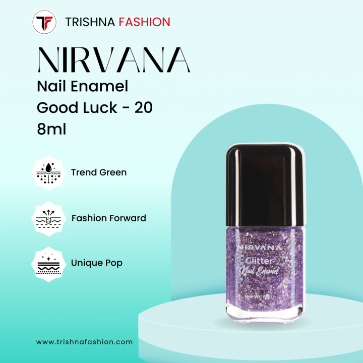 Nirvana Color Glitter Nail Enamel – Good Luck-20